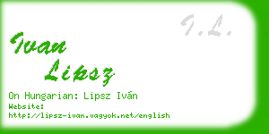 ivan lipsz business card